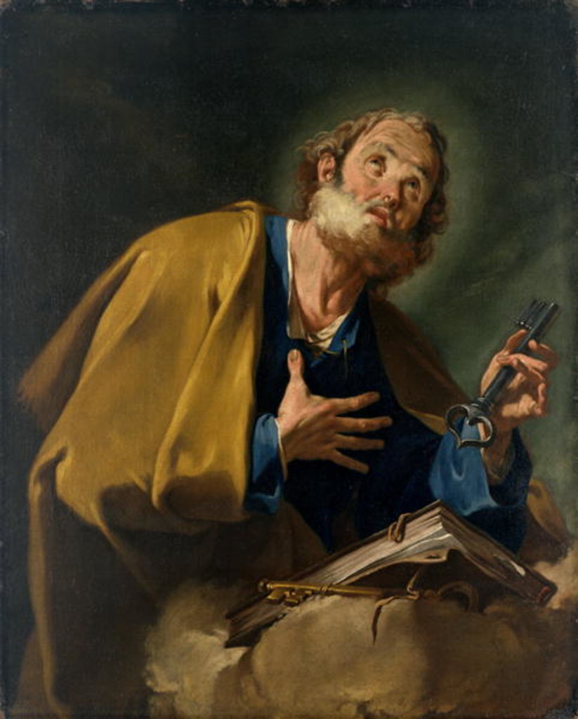 Detail of St. Peter by Giovanni Battista Pittoni