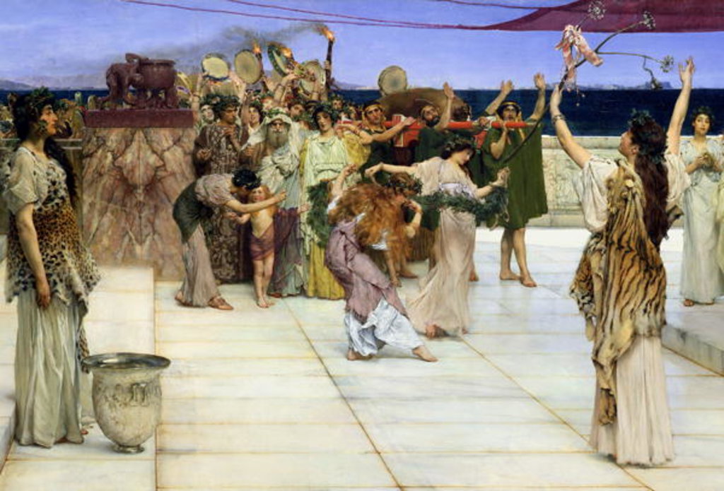 Detail of A Dedication to Bacchus by Sir Lawrence Alma-Tadema