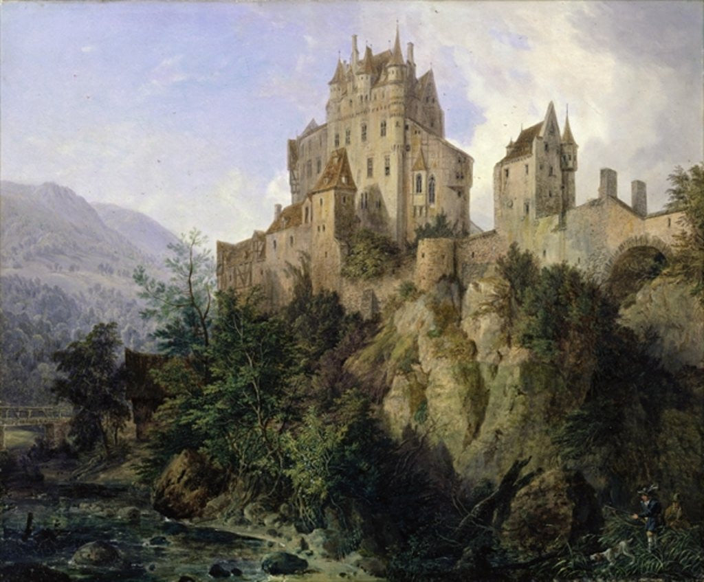 Detail of Eltz Castle by Domenico II Quaglio