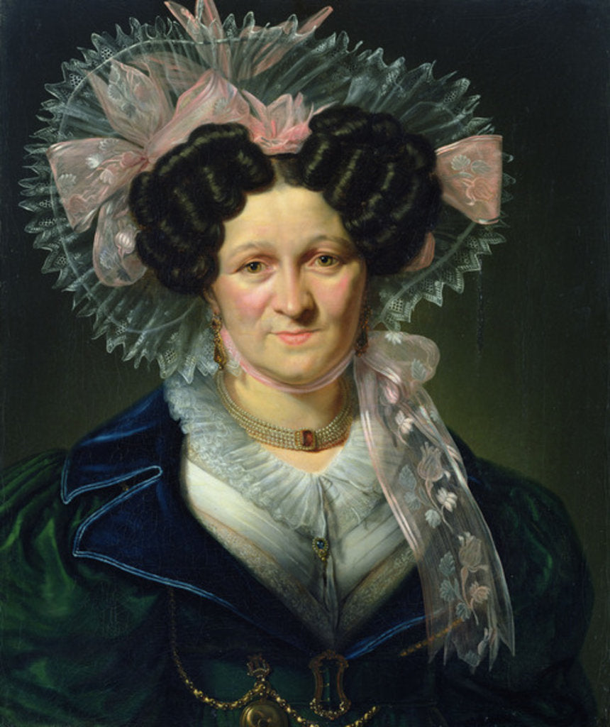 Detail of Sophie Louise Marquard by Johann Hieronymous Barckhan