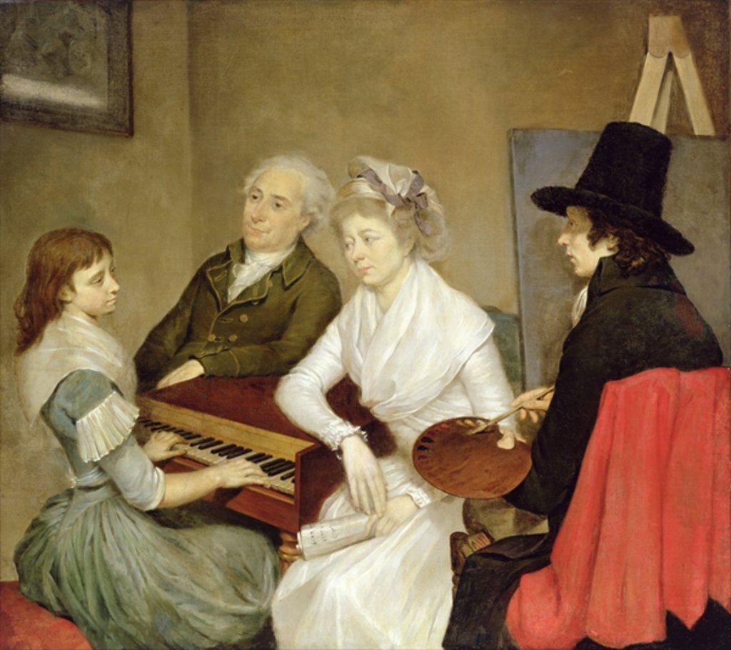 Detail of Self Portrait with Family by Georg Ludwig Eckhardt