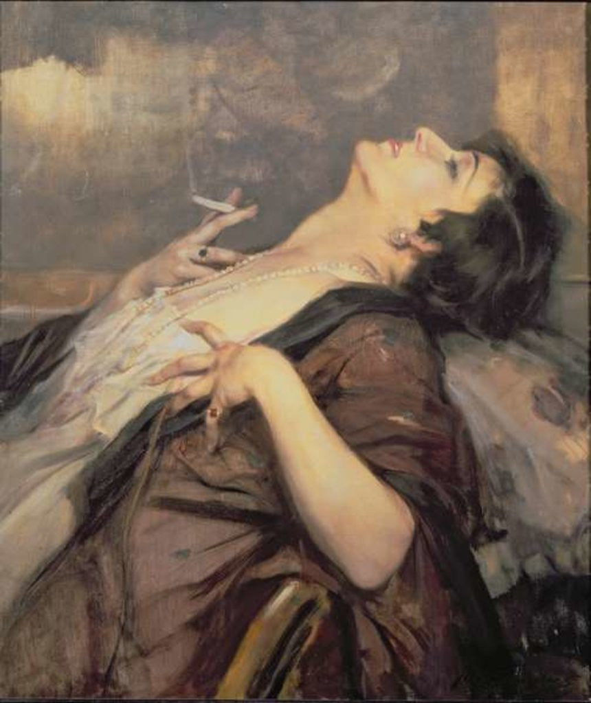 Detail of The Pleasure of Smoking by Jean Gouweloos