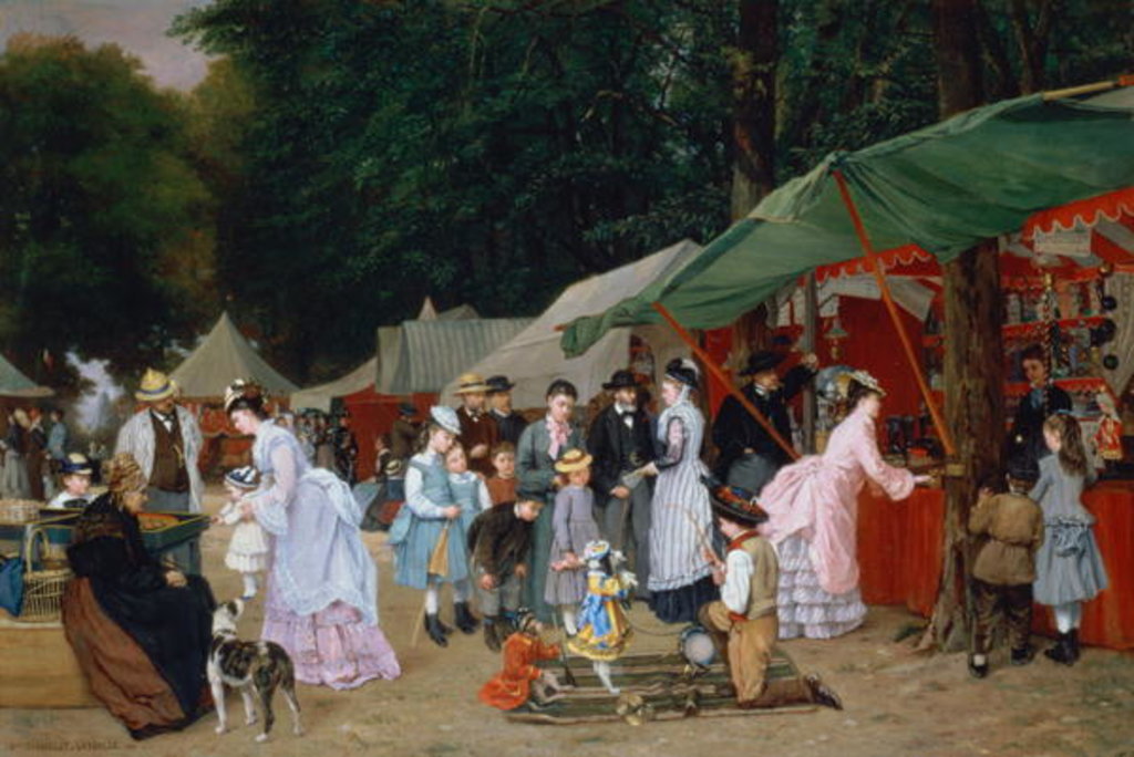 Detail of At The Fair,1877 by Camille-Leopold Cabaillot-Lasalle