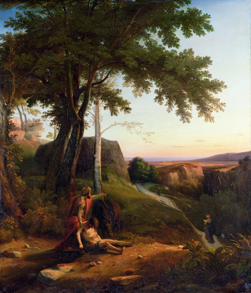 Detail of The Good Samaritan, 1834 by Theodore Caruelle d' Aligny
