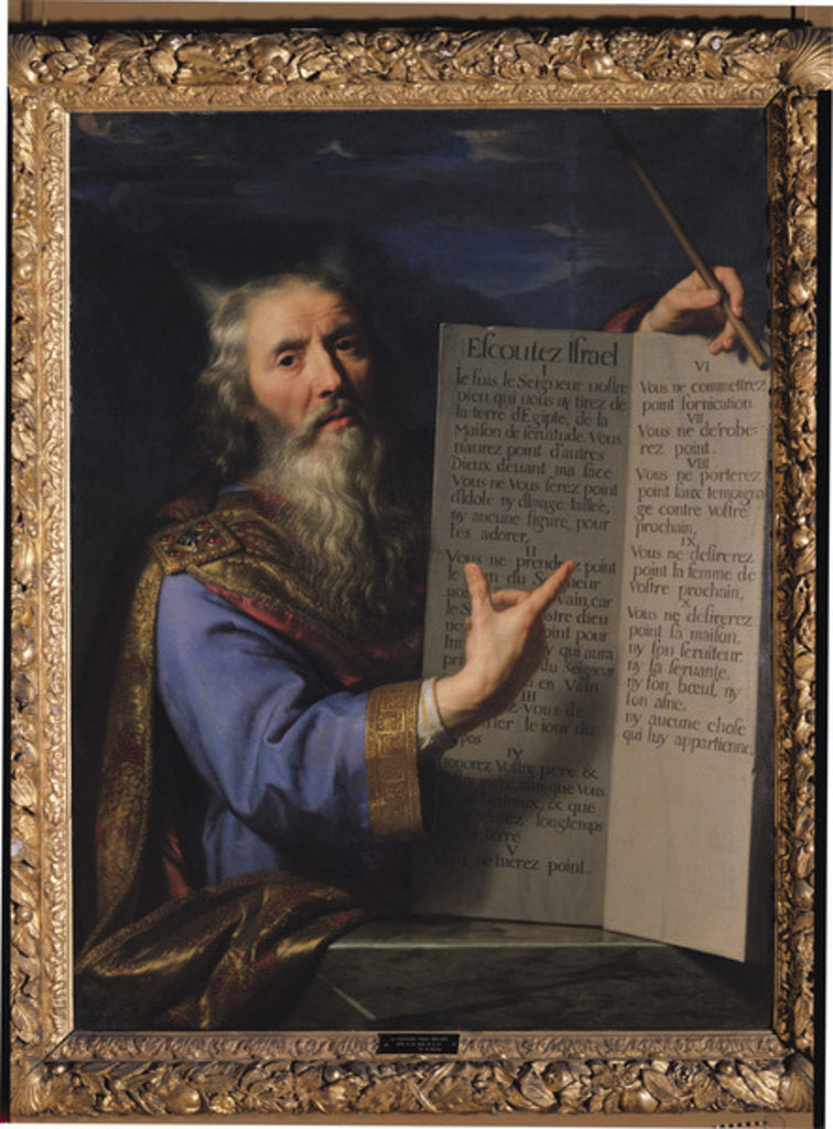Detail of Moses with the Tablets of the Law by Philippe de Champaigne