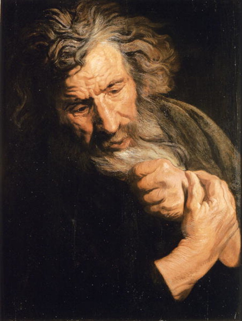 Detail of Portrait of a Man by Jacob Jordaens