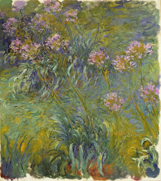 Detail of Agapanthus by Claude Monet