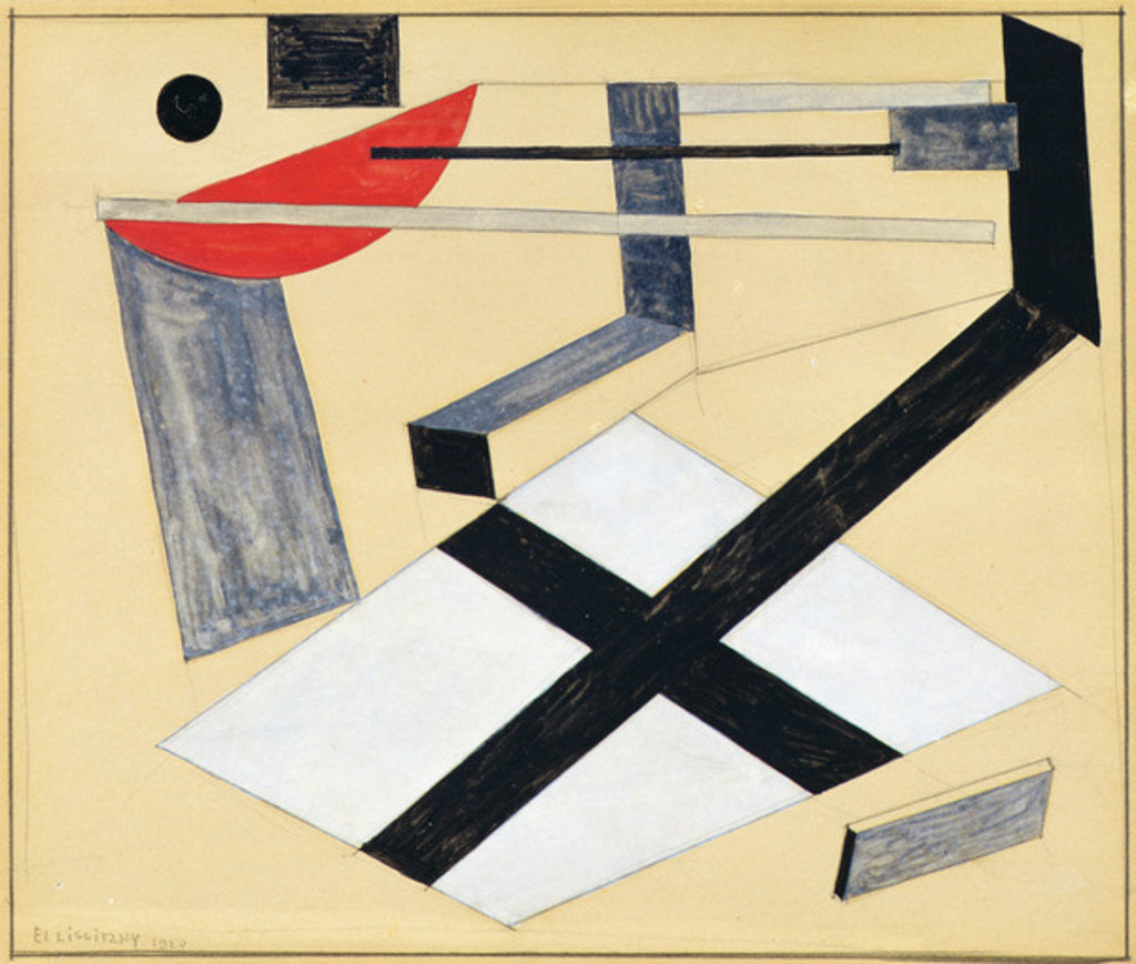 Detail of Study for Proun30T, 1920 by Eliezer Markowich Lissitzky