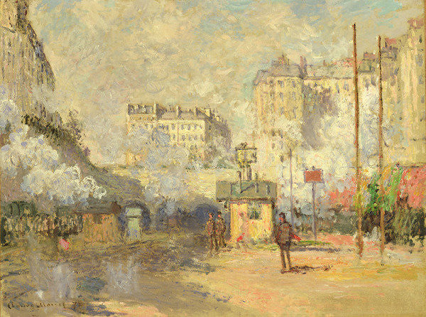 Detail of Gare Saint Lazare by Claude Monet