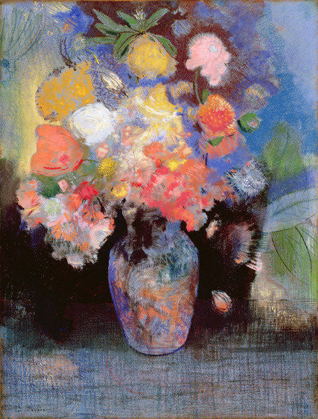 Detail of Flowers by Odilon Redon