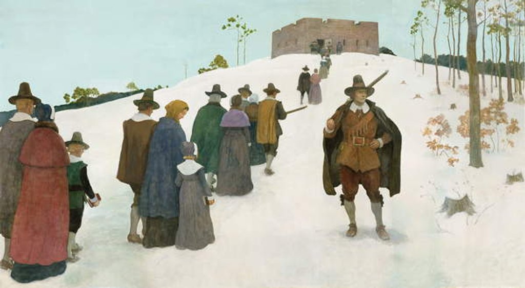 Detail of Going to Church, 1941 by Newell Convers Wyeth