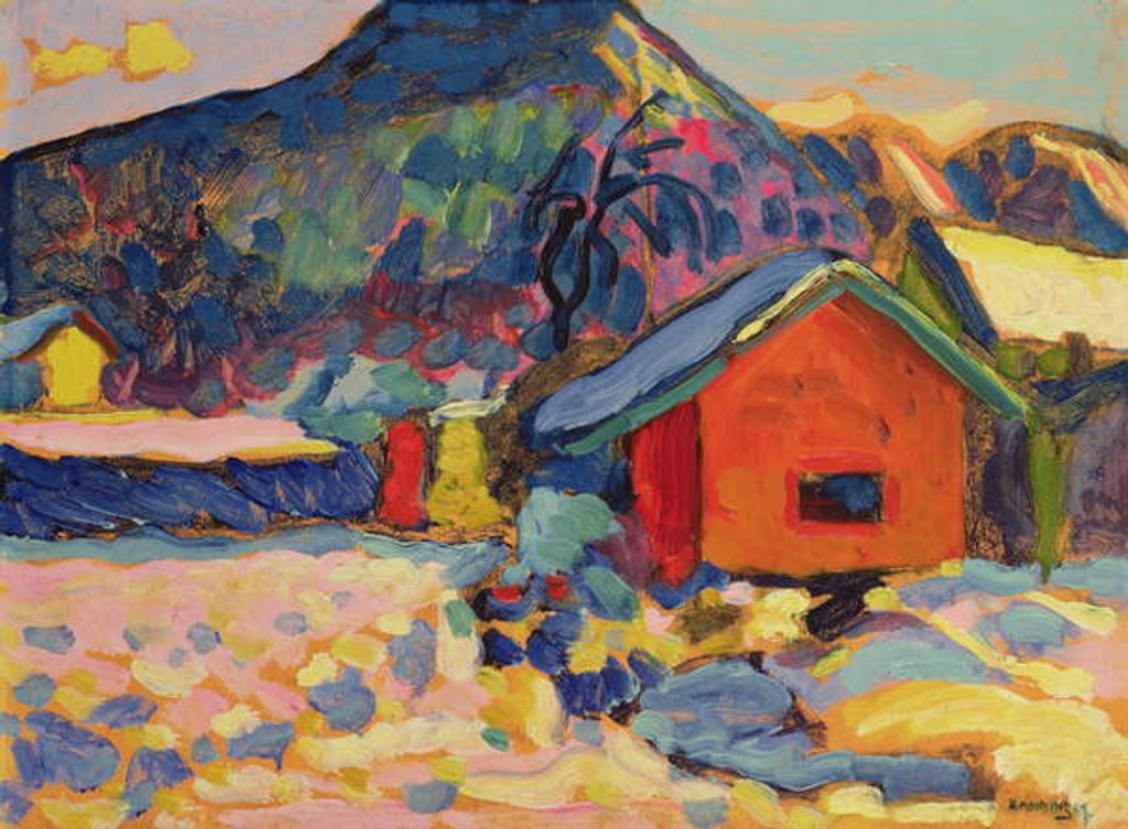 Detail of Winter Study with Mountain, 1908 by Wassily Kandinsky