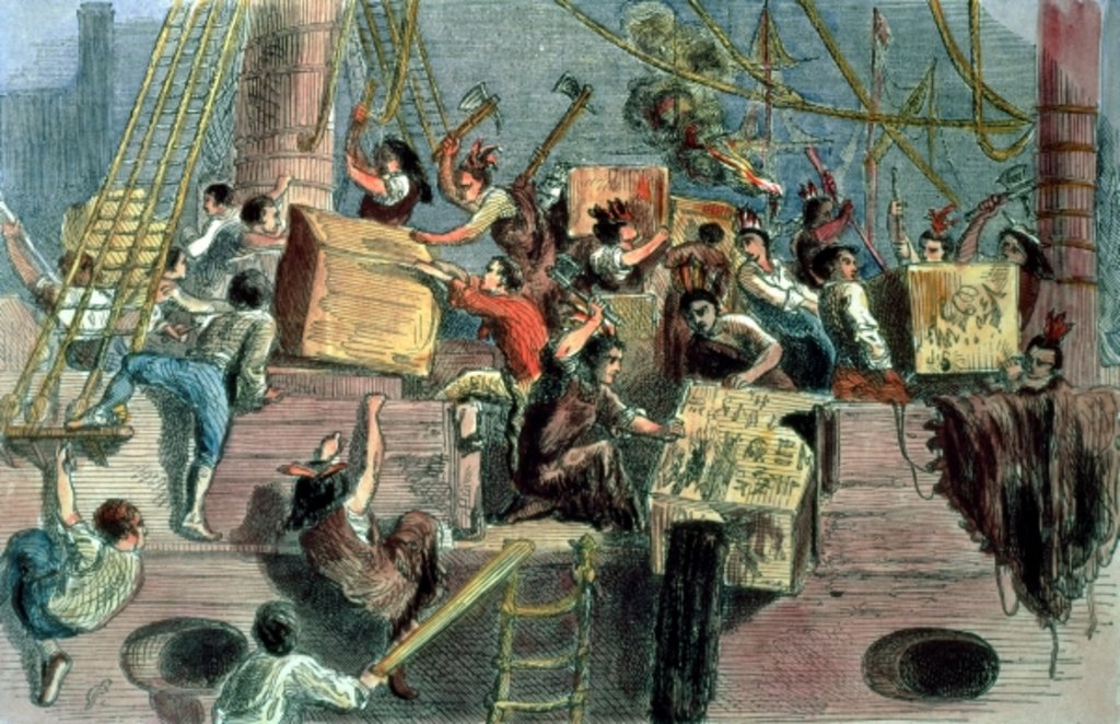 Detail of Boston Tea Party, 16th December 1773 by Anonymous