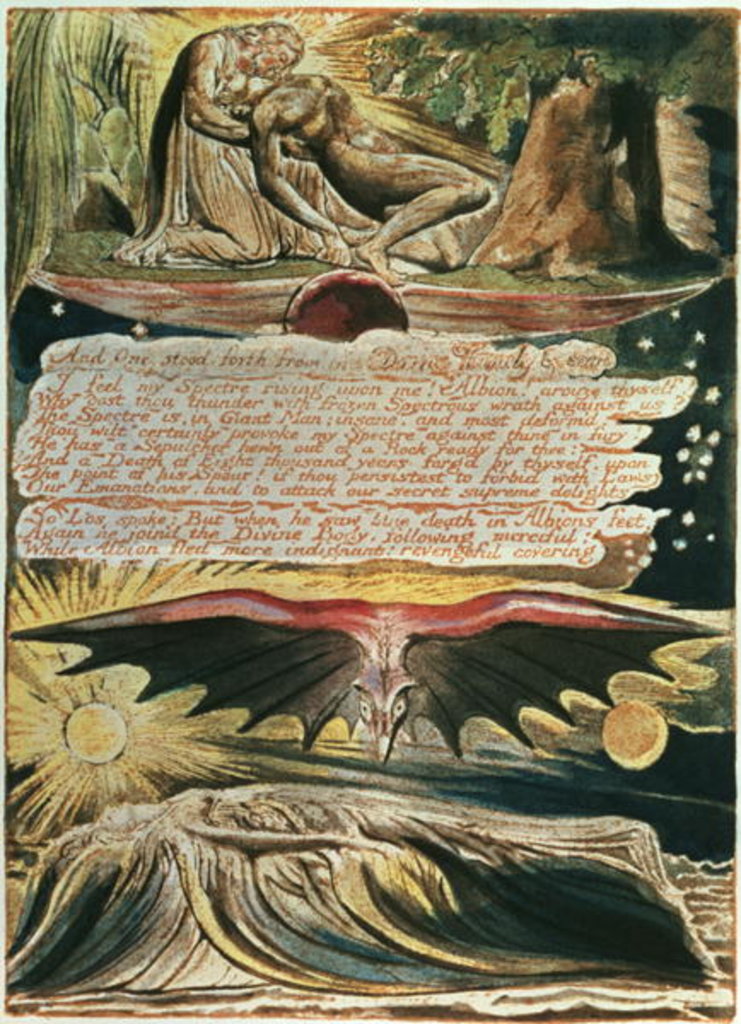 Detail of Jerusalem The Emanation of the Giant Albion: 'And One stood forth' by William Blake