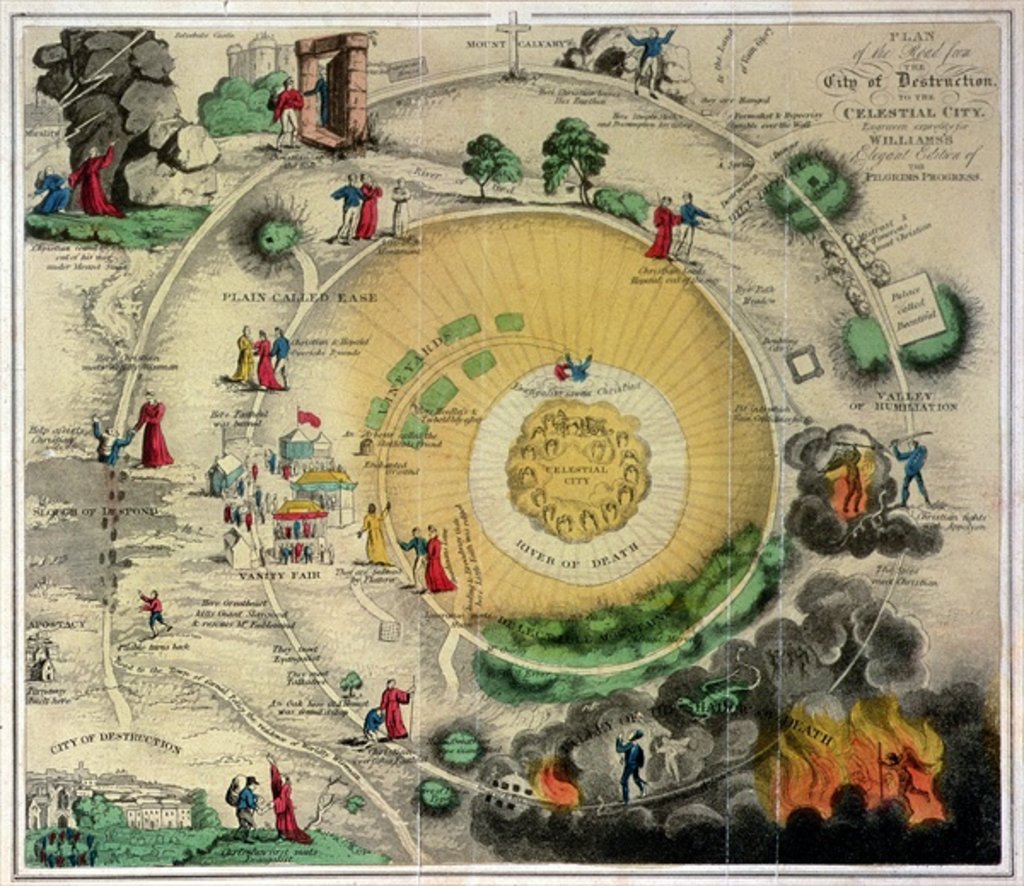 Detail of Plan of the Road from the City of Destruction to the Celestial City by Unknown Artist