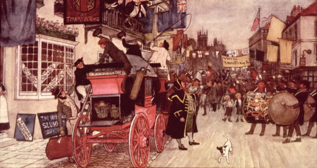 Detail of The Election Parade at Eatanswill by Albert Jnr. Ludovici