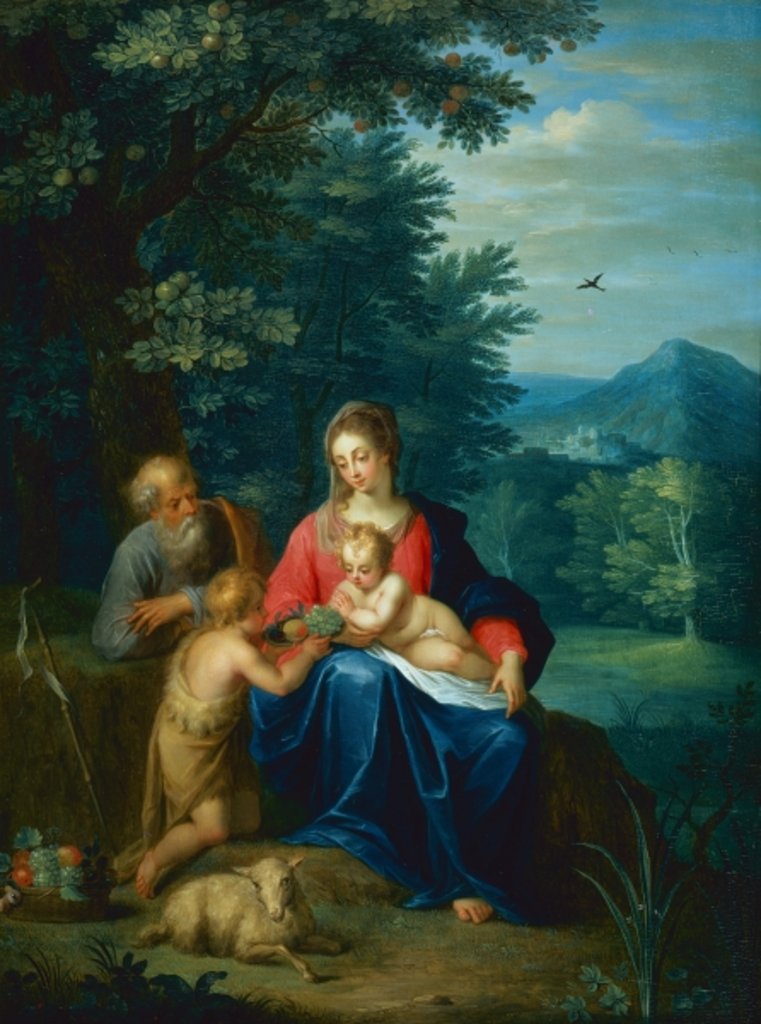 Detail of The Holy Family with the Infant St. John the Baptist by Pieter van Avont