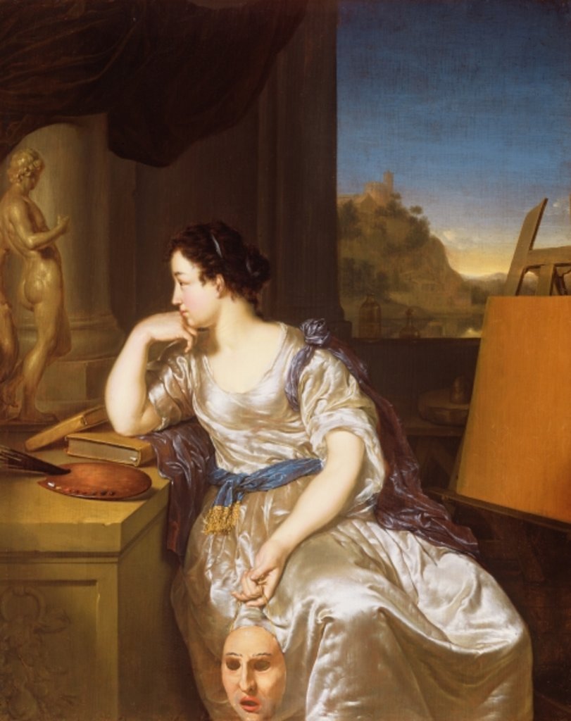 Detail of `Pictura' by Frans van Mieris