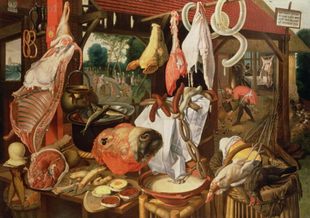 Detail of The Meat Stall, 1568 by Pieter (1507/08-75) Aertsen