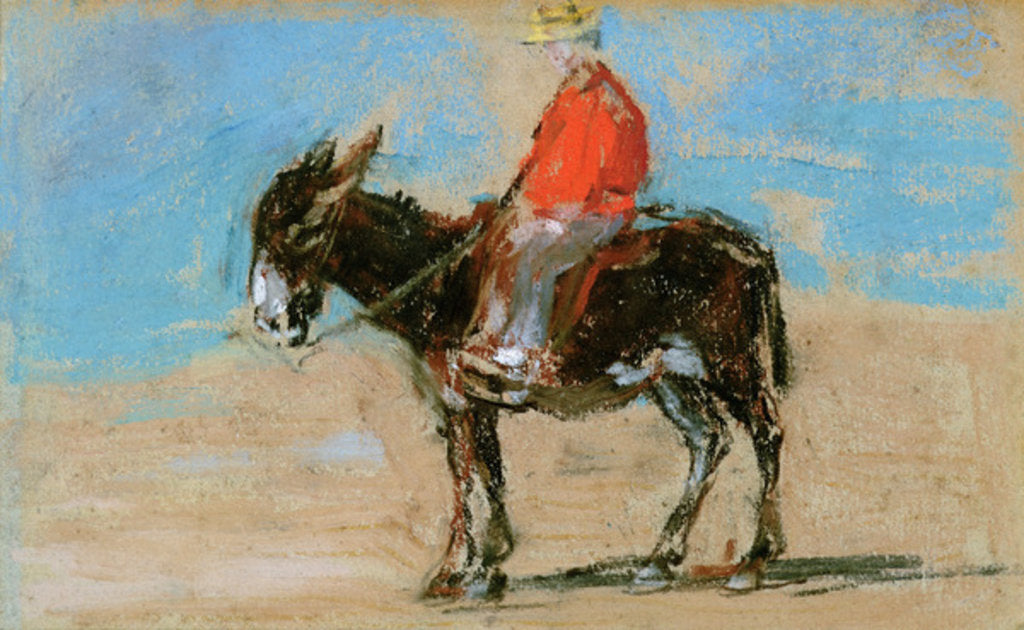 Detail of The Ride on the Beach by Eugene Louis Boudin