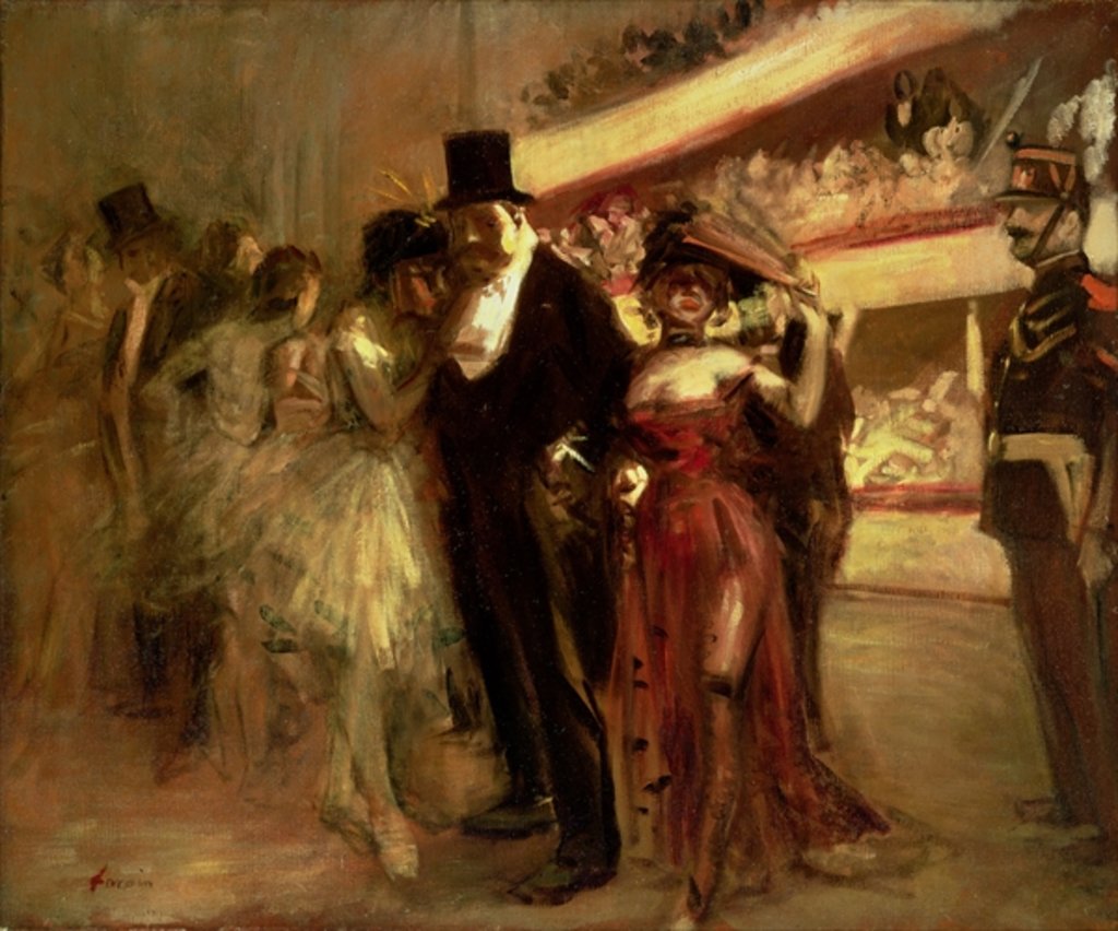 Detail of The Opera Stage by Jean Louis Forain