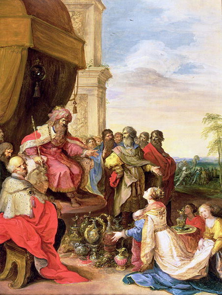 Detail of Solomon and the Queen of Sheba by Frans the Elder Francken