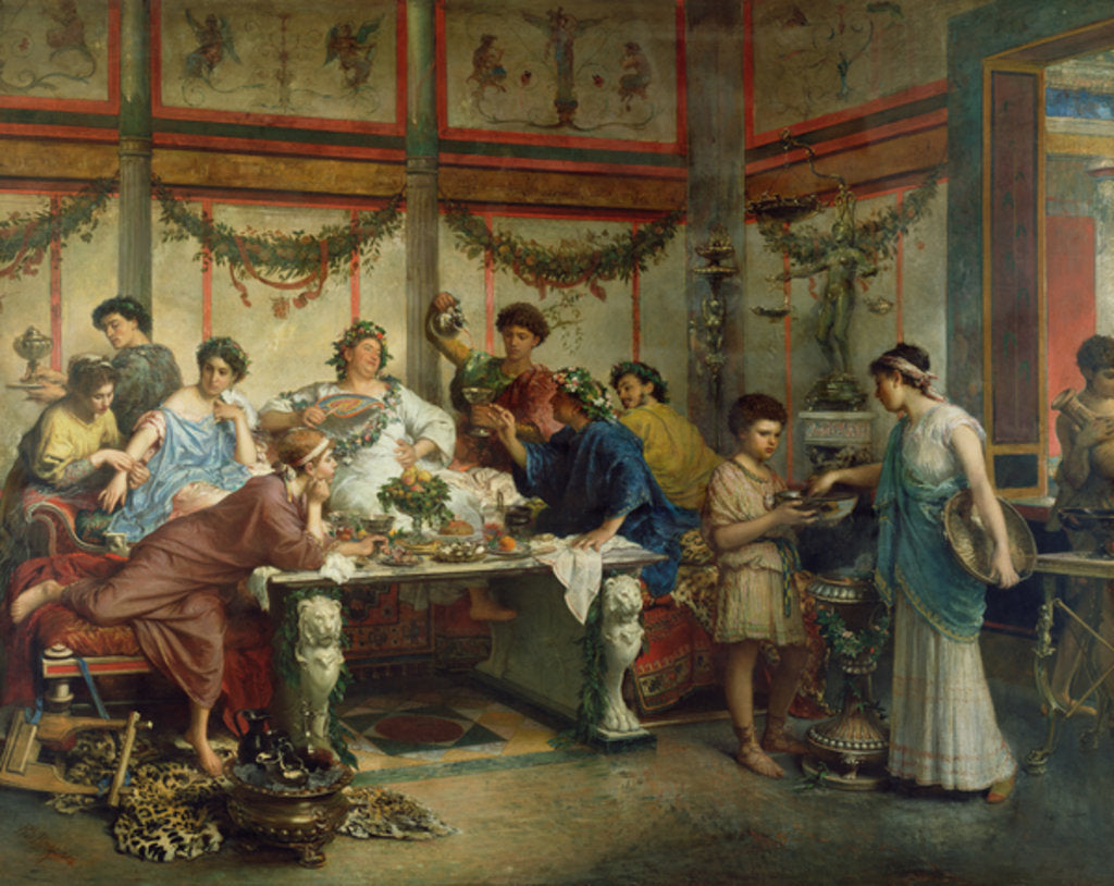 Detail of A Roman Feast by Roberto Bompiani