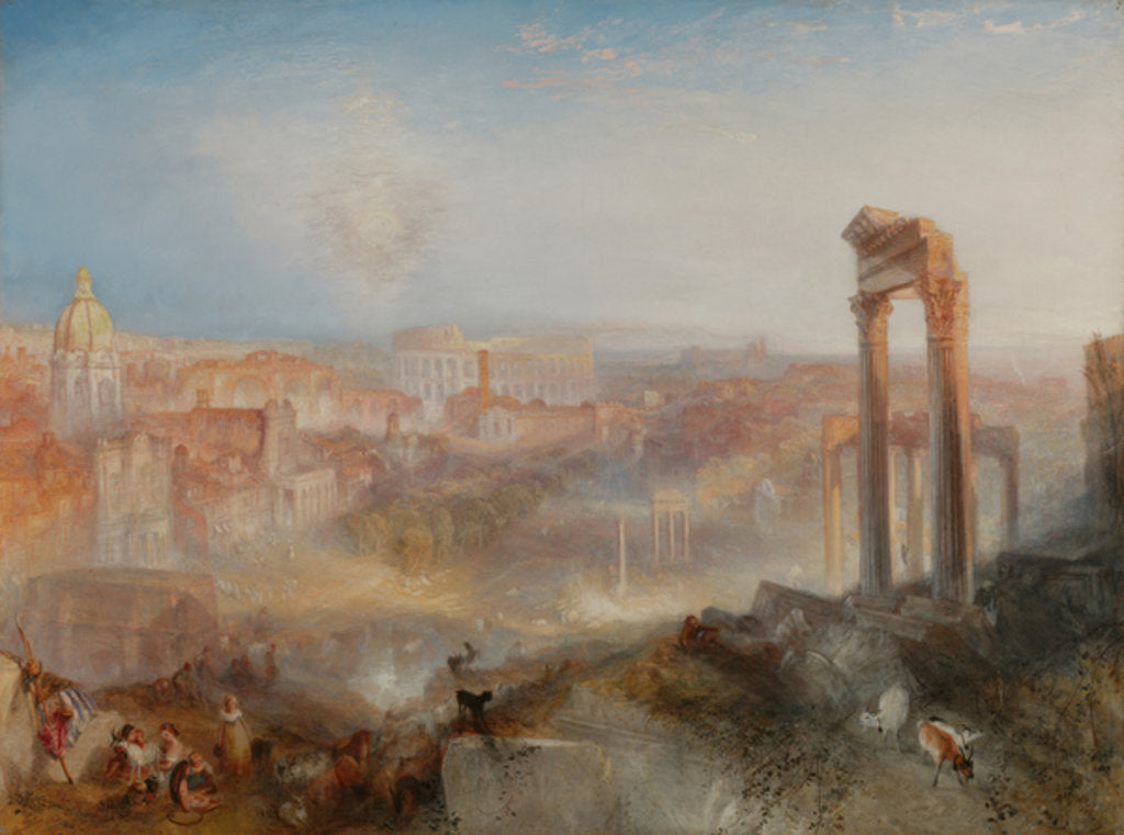 Detail of Modern Rome, Campo Vaccino, 1839 by Joseph Mallord William Turner