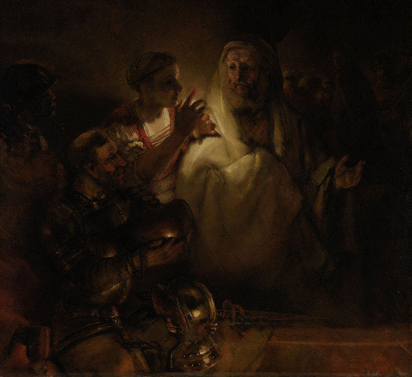 Detail of The Denial of St. Peter, 1660 by Rembrandt Harmensz. van Rijn