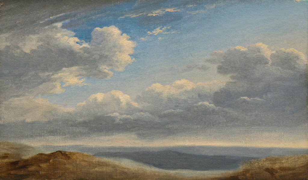 Detail of Study of Clouds over the Roman Campagna by Pierre Henri de Valenciennes