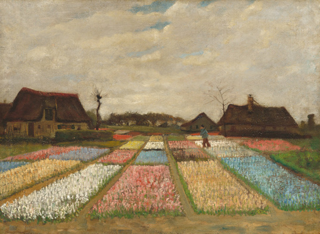 Detail of Flower Beds in Holland by Vincent van Gogh