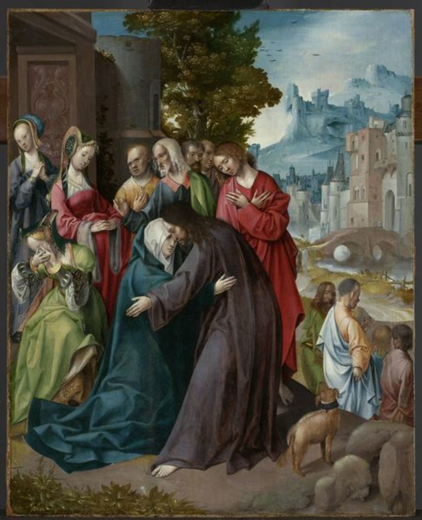 Detail of Christ Taking Leave of his Mother by Cornelis Engebrechtsz