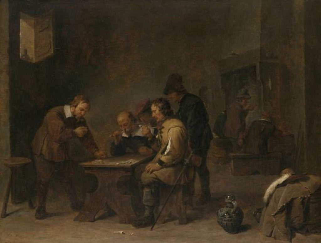 Detail of The Gamblers by David the Younger Teniers