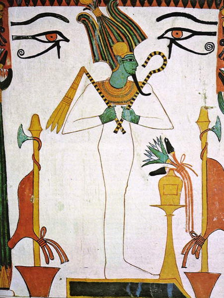 Detail of Osiris from the Tomb of Sennedjem, c.1290 BC by Egyptian 19th Dynasty