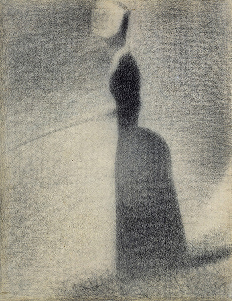 Detail of A Woman Fishing, 1884 by Georges Pierre Seurat