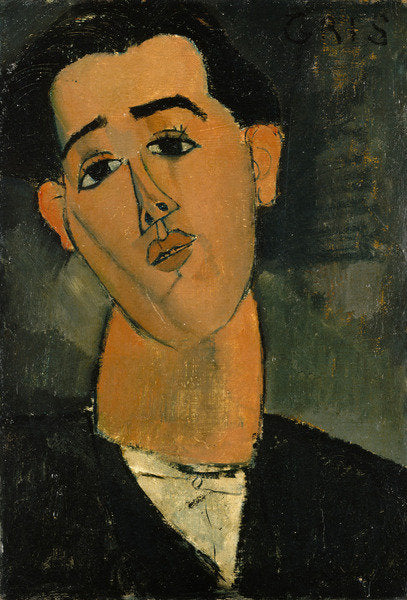 Detail of Portrait of Juan Gris 1915 by Amedeo Modigliani