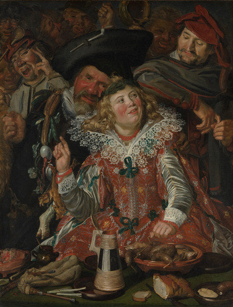 Detail of Shrovetide Revellers c.1615 by Frans Hals
