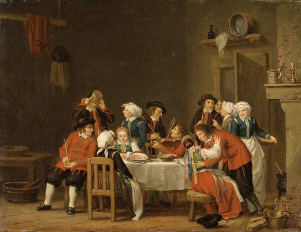 Detail of Convivial Scene in a Peasant's Cottage by Pehr Hillestrom