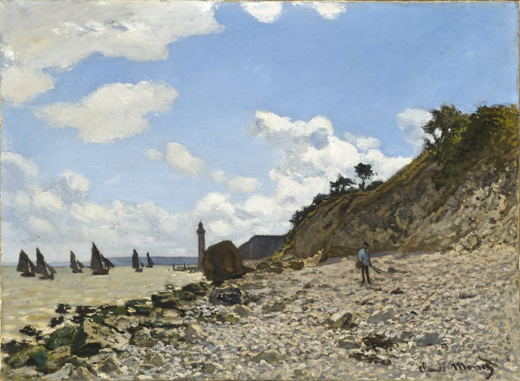 Detail of The Beach at Honfleur, 1864-1866 by Claude Monet