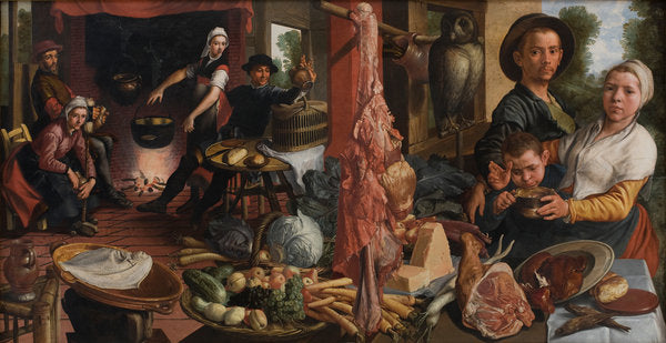 Detail of The Fat Kitchen. An Allegory, 1565-75 by Pieter (1507/08-75) Aertsen