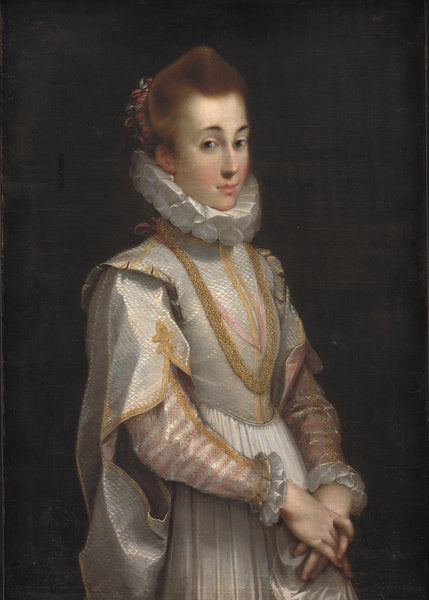 Detail of Portrait of a Young Lady, c.1600 by Federico Fiori Barocci or Baroccio