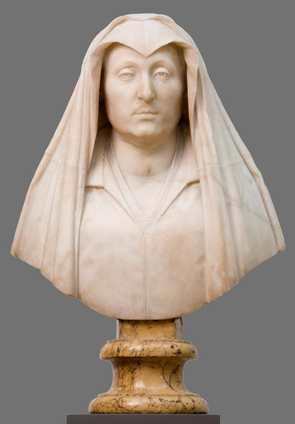 Detail of Bust of Camilla Barbadori. Mother of Pope Urban VIII Barberini by Gian Lorenzo Bernini