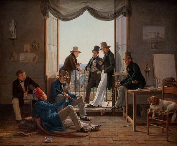 Detail of A Group of Danish Artists in Rome, 1837 by Constantin Hansen