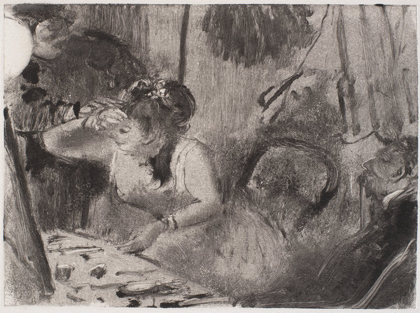 Detail of Intimacy, c. 1877-80 by Edgar Degas
