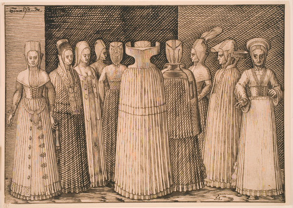 Detail of Ten Women of Stralsund by Melchior Lorck