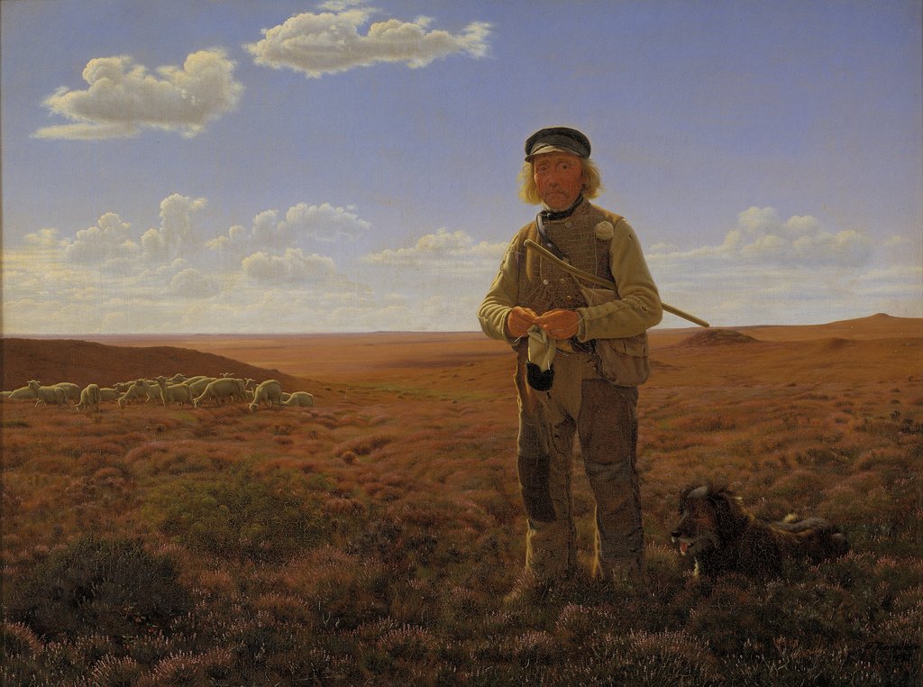 Detail of A Jutland Shepherd on the Moors by Frederik Vermehren