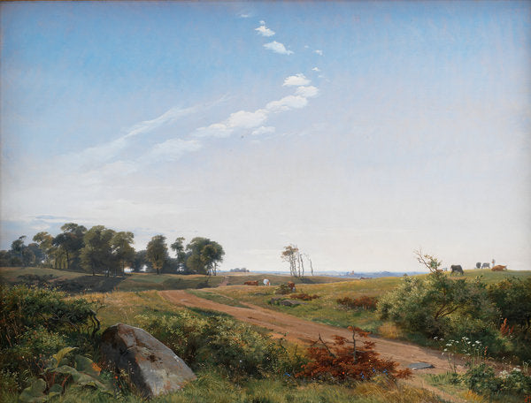 Zealand Landscape. Open Country in North Zealand, 1842 by Johan Thomas Lundbye