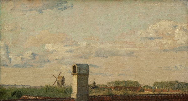 Detail of View from a Window in Toldbodvej Looking towards the Citadel in Copenhagen, c. 1833 by Christen Schjellerup Kobke