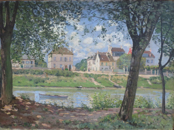 Detail of Villeneuve-la-Garenne, 1872 by Alfred Sisley