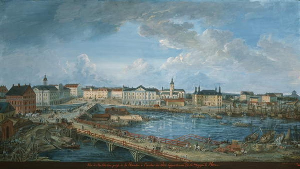 Detail of View of Stockholm from the Royal Palace, 1801 by Elias Martin